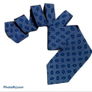 Giorgio Armani 100% Silk Blue Abstract Floral Tie